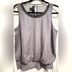 BCX Gray Sleeveless Top